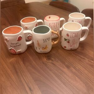 Rae Dunn Strawberry Mug Bundle Disney Bambi Antler Handle Berry Sweet Love Is Sw